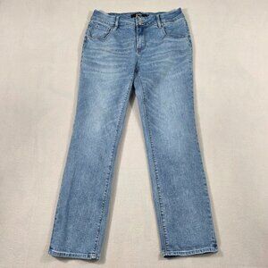 Hudson Jeans Womens 6 Blue Biker Denim Stretch Button Flap